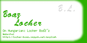 boaz locher business card